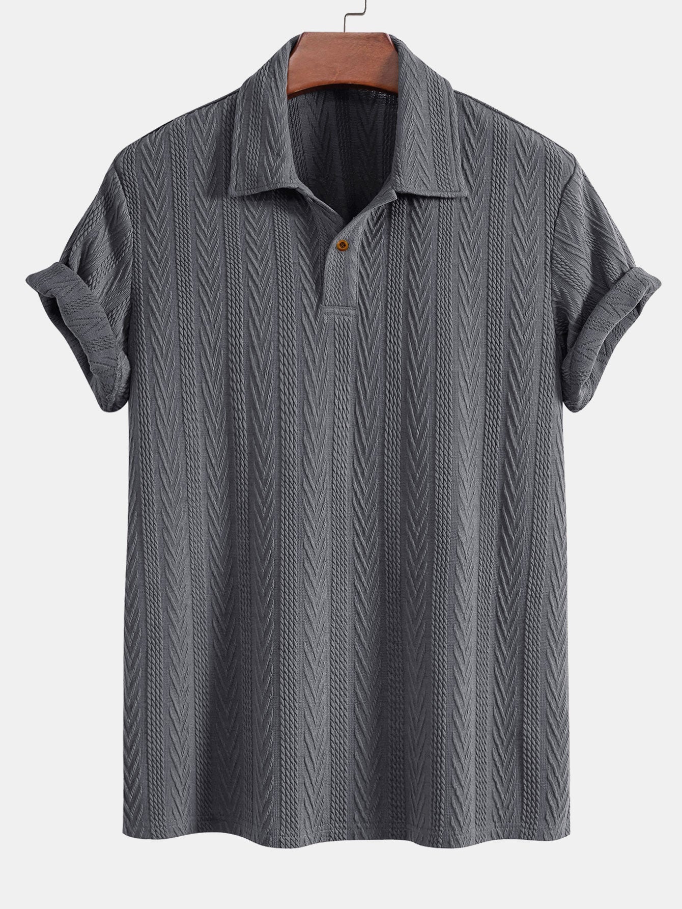 Short Sleeve Jacquard Polo