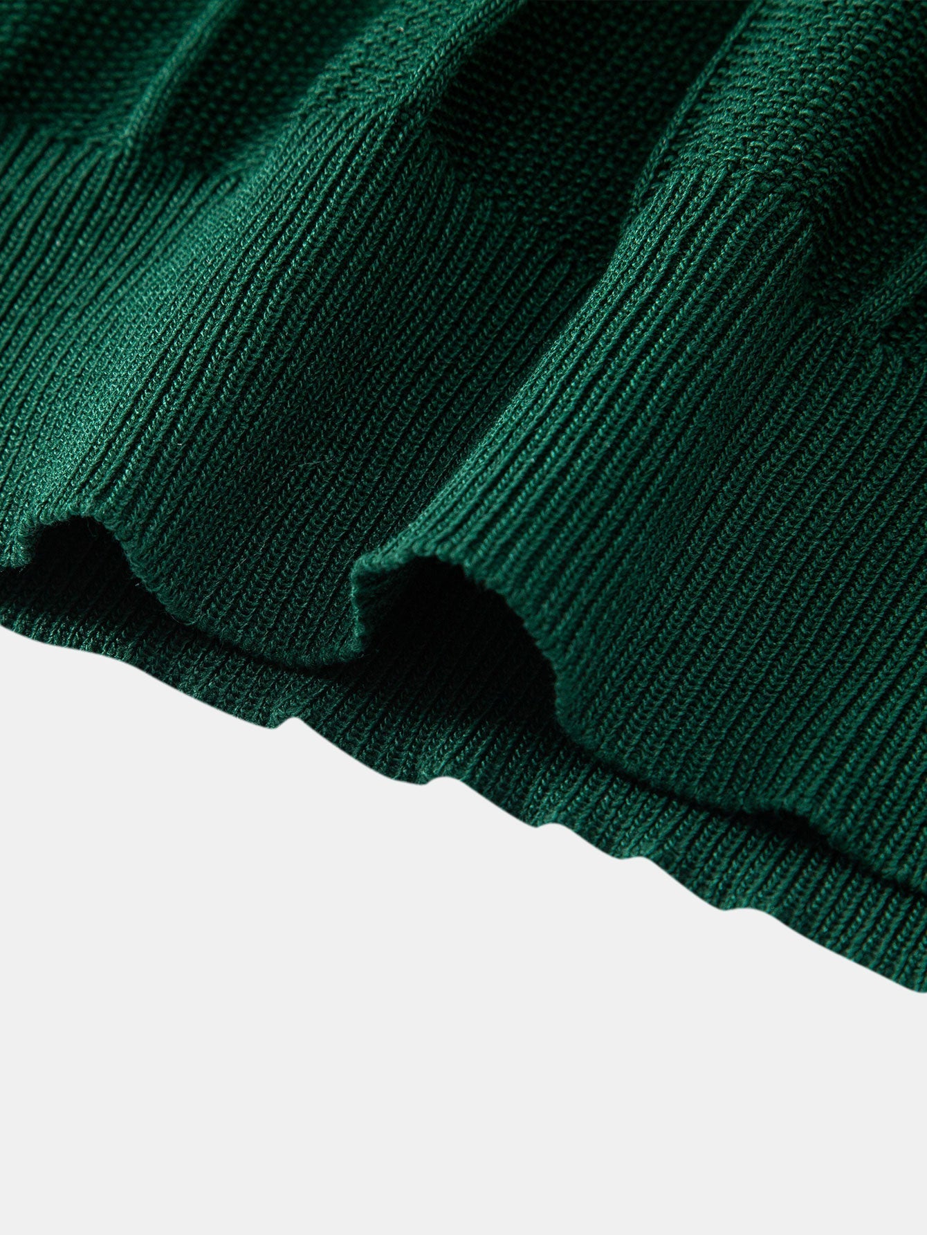 Stripe Jacquard Knit Polo Shirt & Straight Leg Ribbed Pants