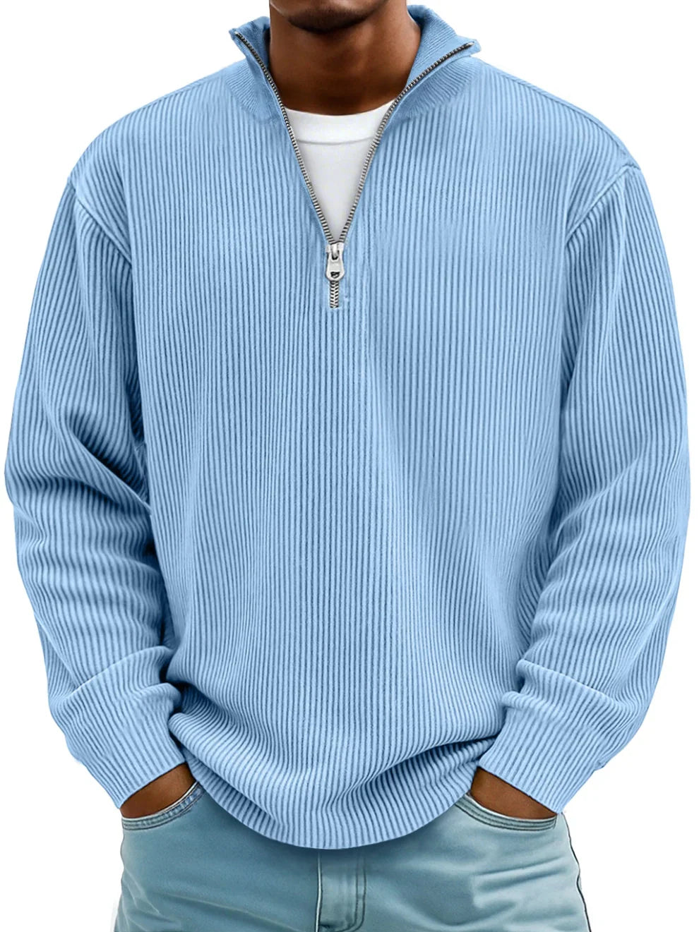 PULL TENDANCE AVEC ZIP MOYEN HOMME