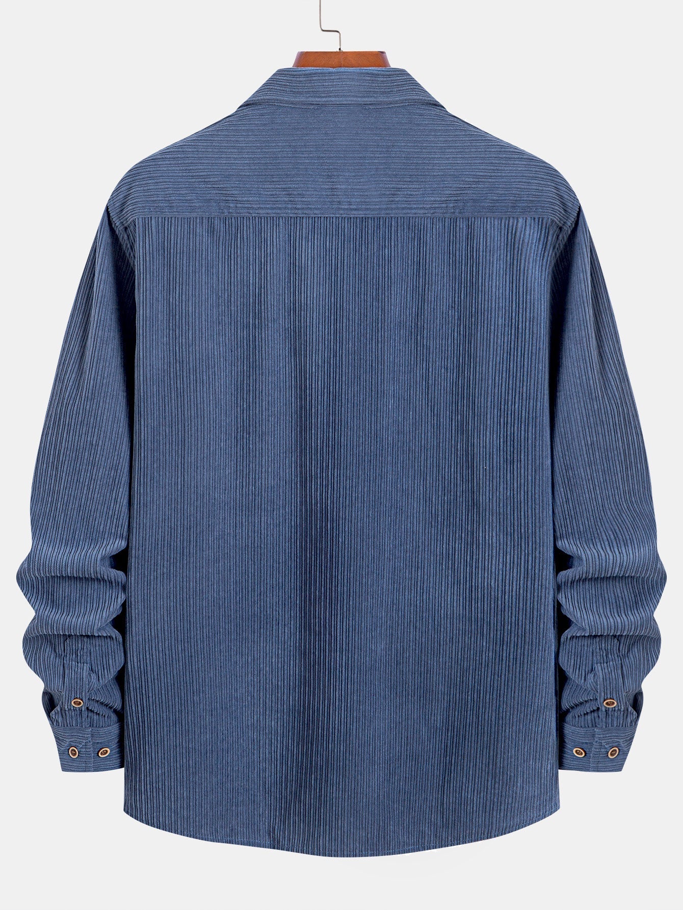 Long Sleeve Corduroy Pocket Button Up Shirt