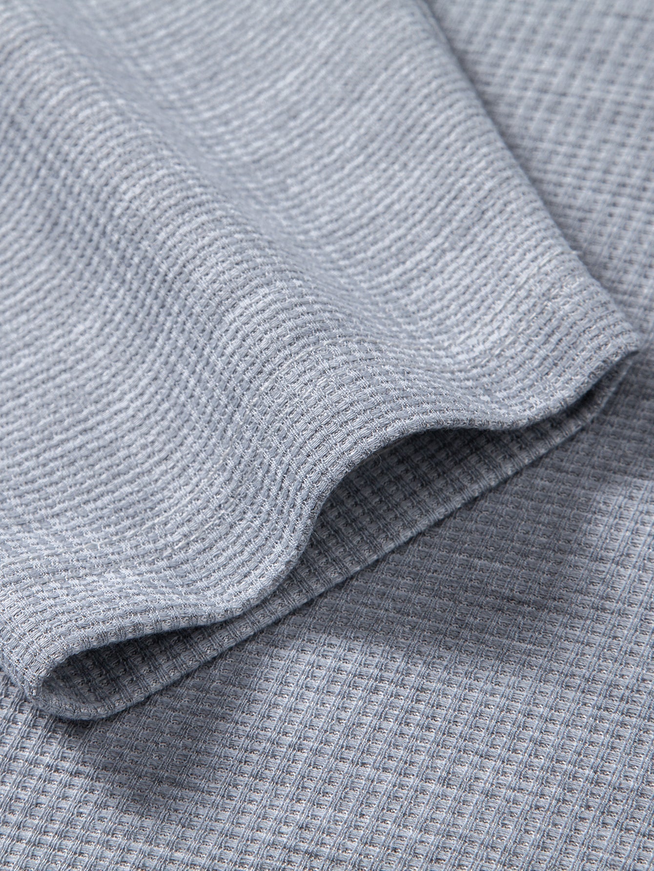 2 In 1 Button V-Neck Waffle T-Shirt With Pocket