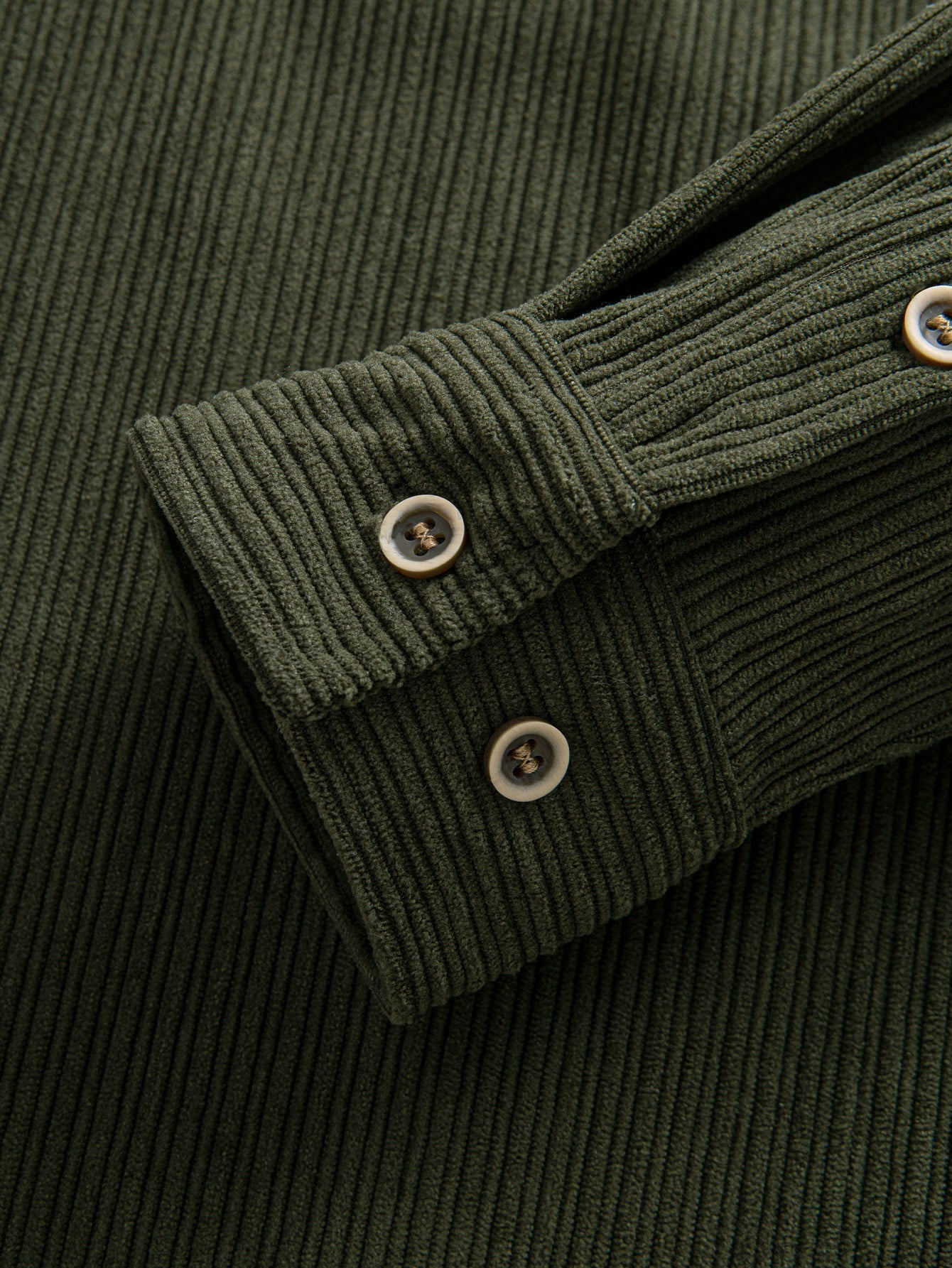 Long Sleeve Corduroy Pocket Button Up Shirt