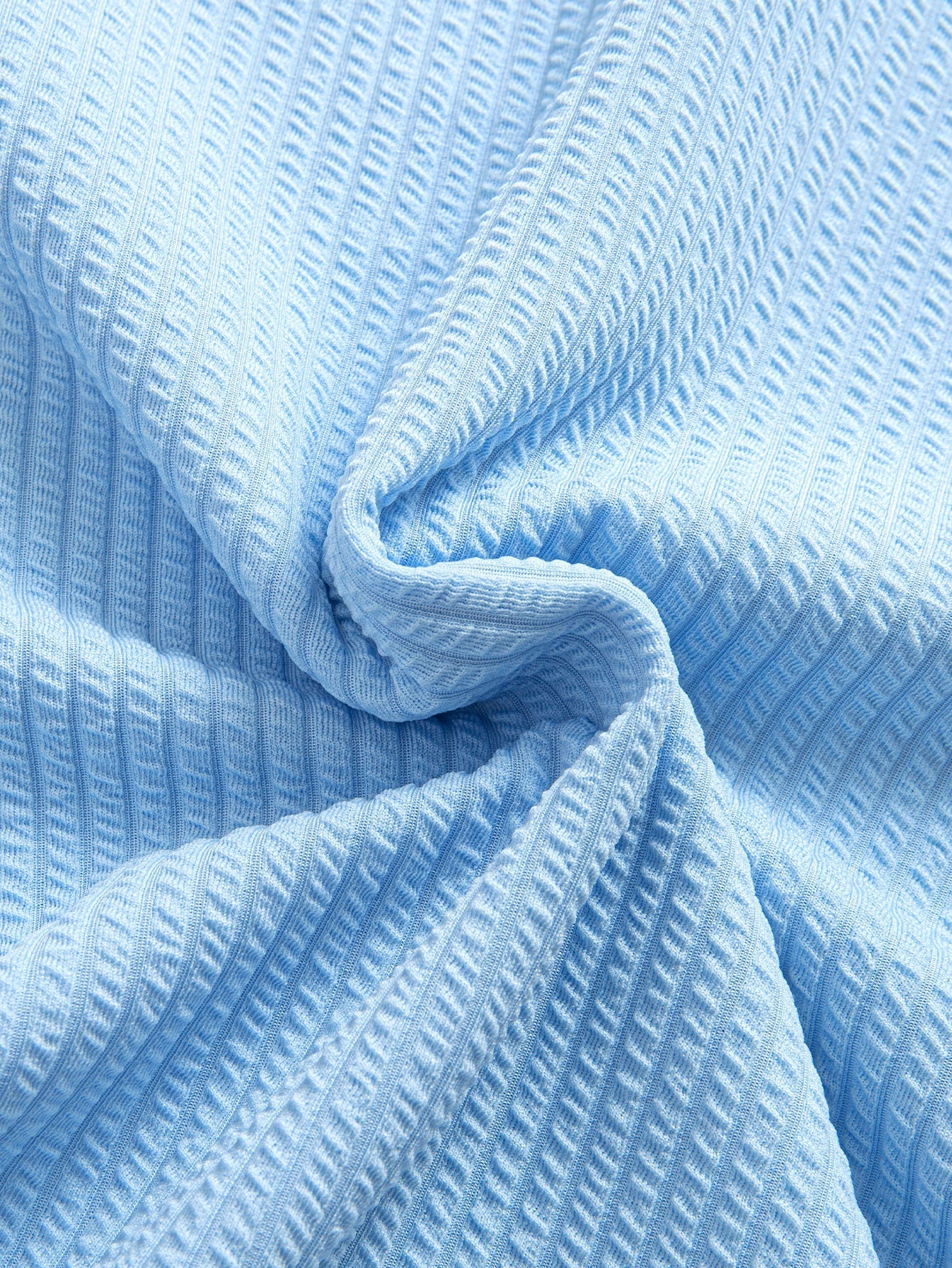 Ribbed Hooded  Arc Hem T-Shirt