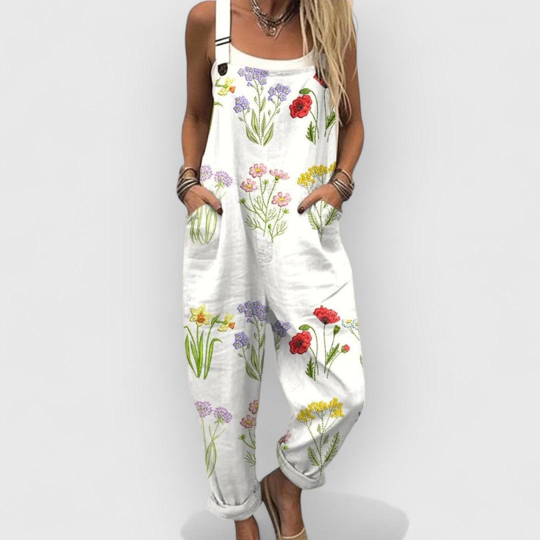 Belinda | Vintage Floral Jumpsuit for Women