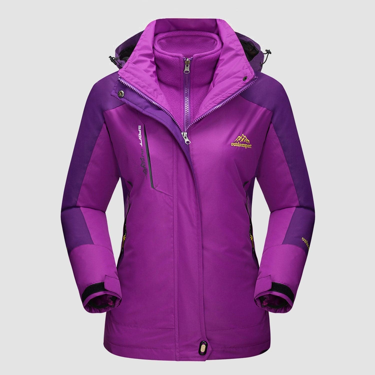Gusta l Waterproof Winter Coat, Fleece Lined, Hooded Ski & Hiking Jacket