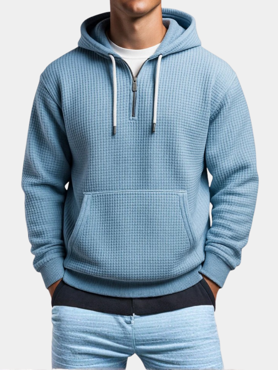 SWEAT À CAPUCHE EN MAILLE WAFFLE POUR HOMME