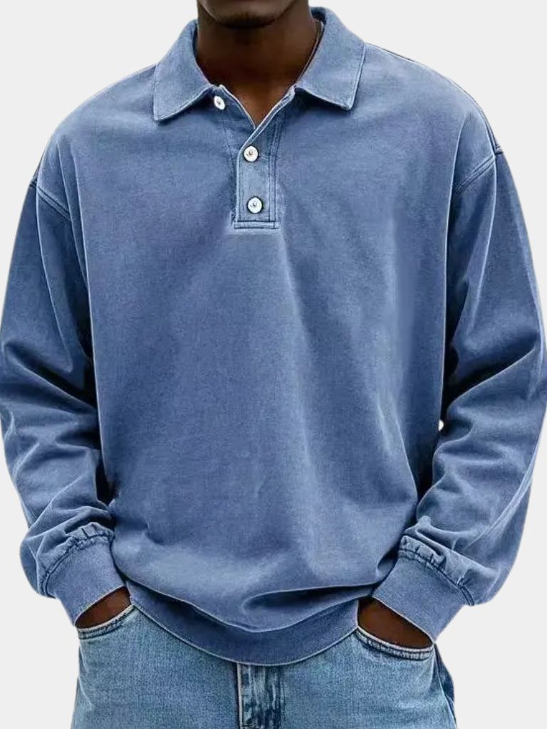 Canyon Mist Long Sleeve Polo – Finley & Family