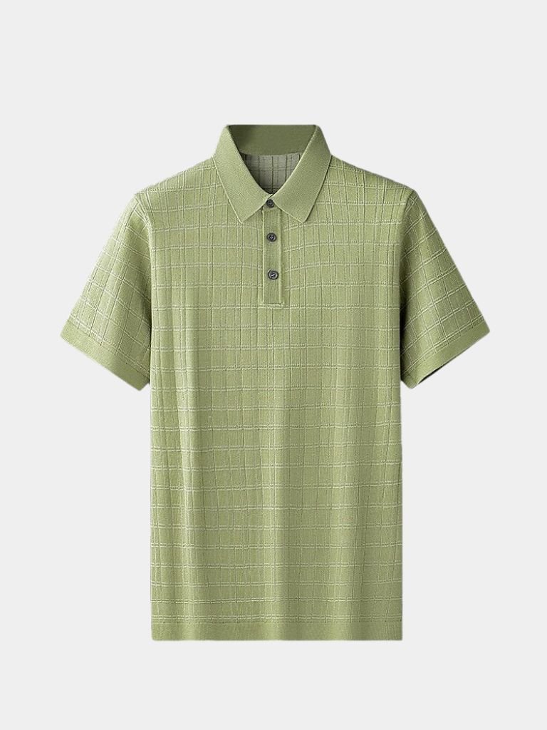 Classic Black Knit Polo