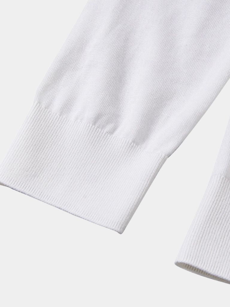 Ivory Elite Long Sleeve Polo Leviana