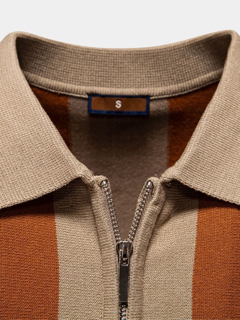 Navy Striped Polo - Finley & Family