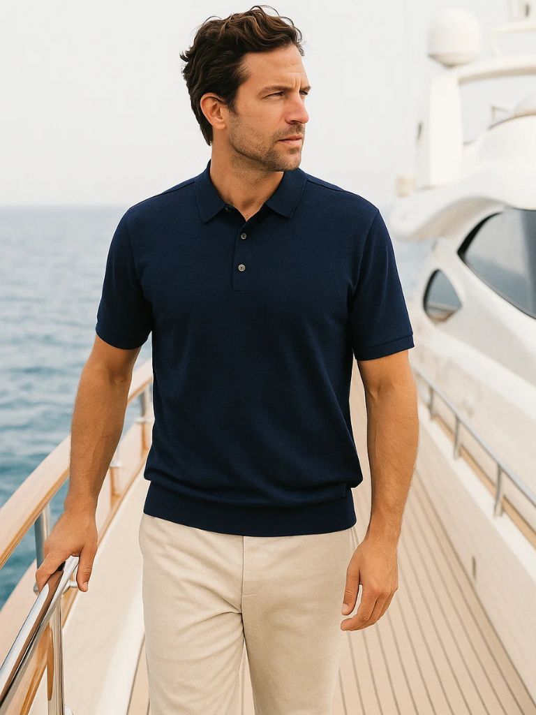 Navy Windsor Polo Leviana