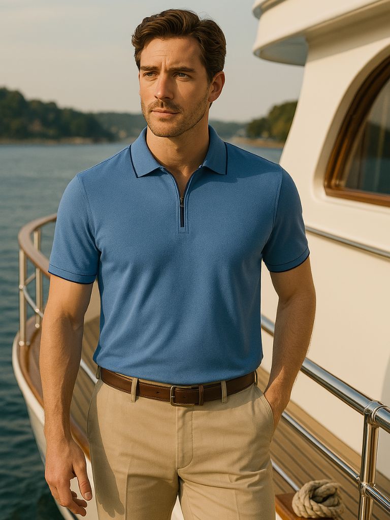 Quarter Zip Polo by Régis