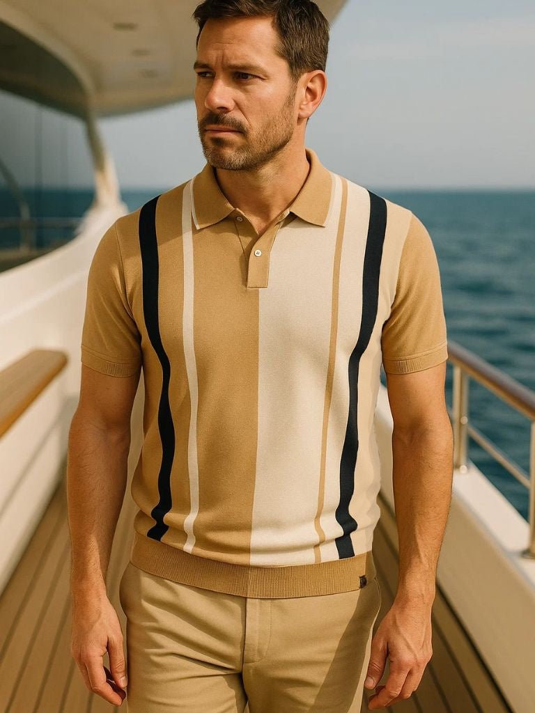 Retro Striped Polo