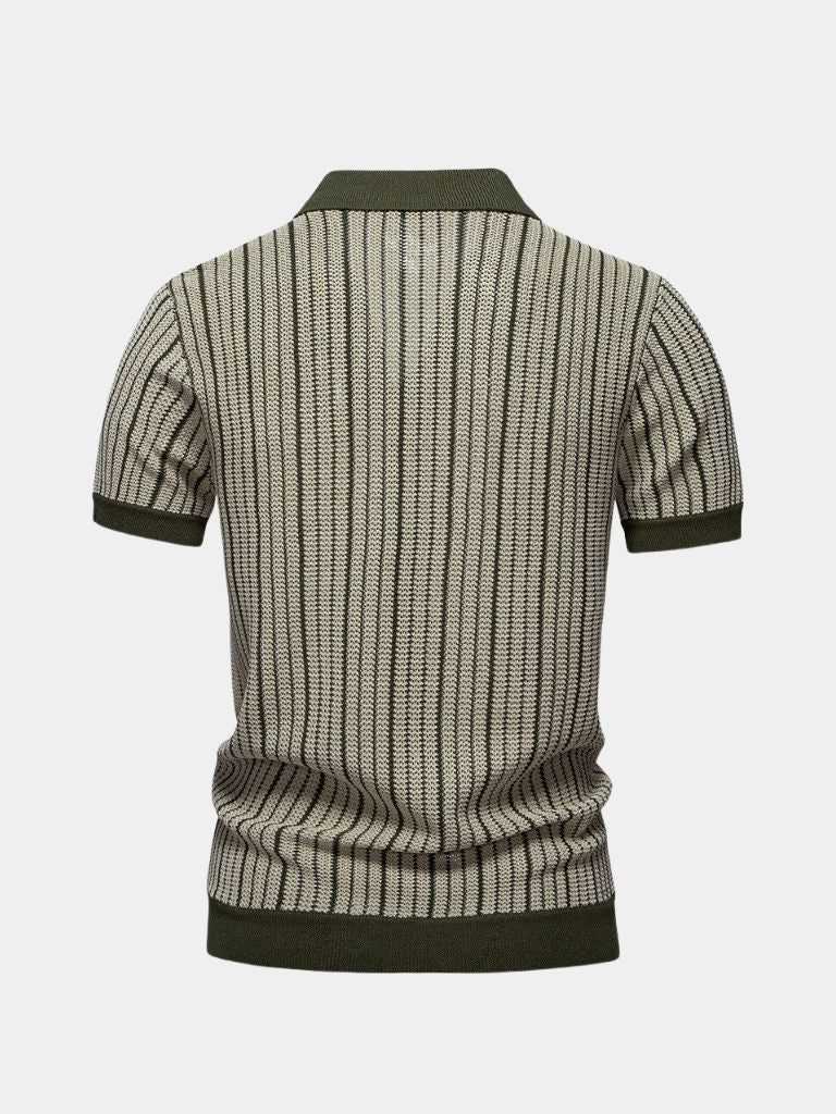 Striped Knit Polo