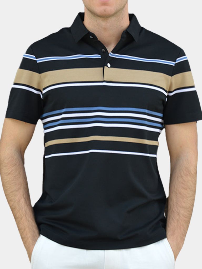 Sunset Striped Polo