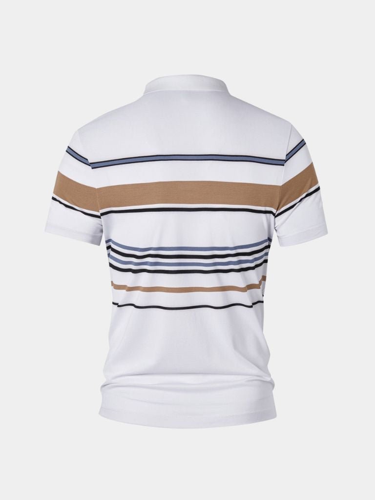 Sunset Striped Polo