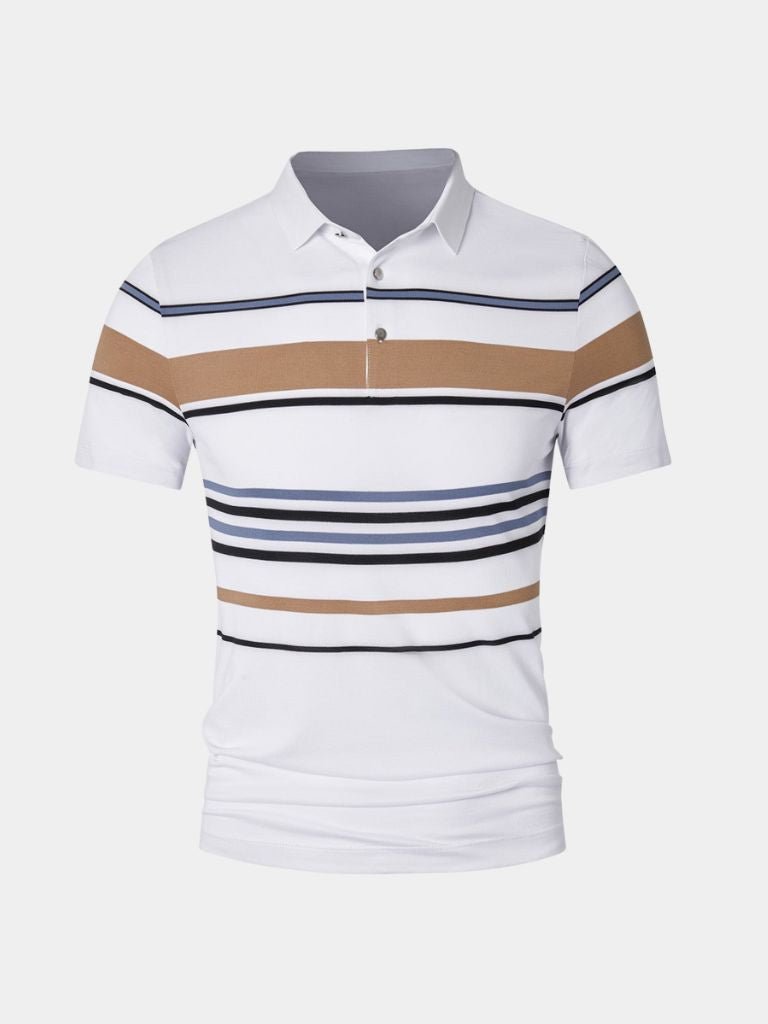 Sunset Striped Polo