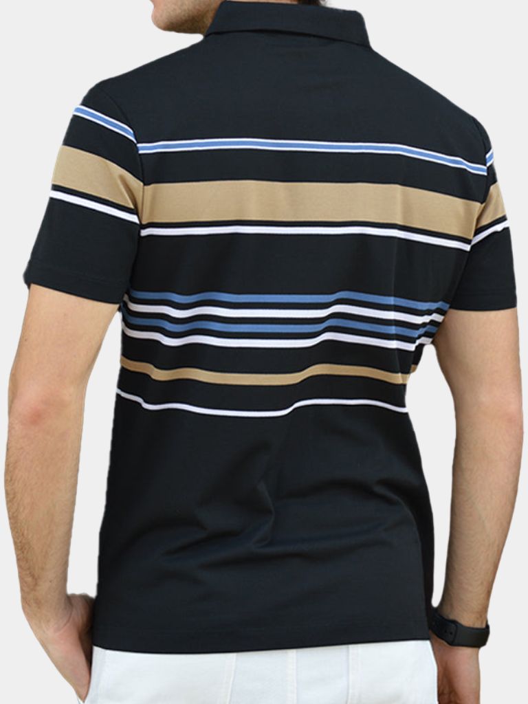 Sunset Striped Polo