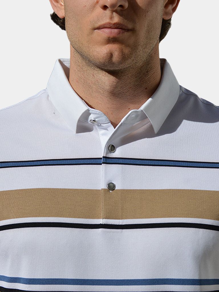 Sunset Striped Polo