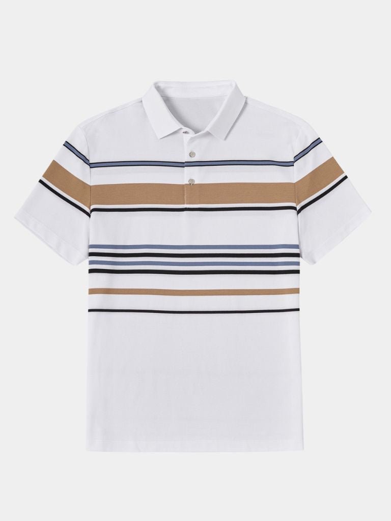 Sunset Striped Polo