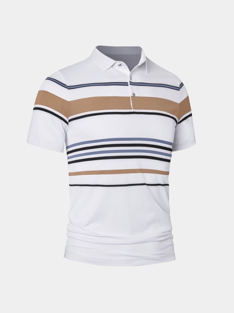 Sunset Striped Polo